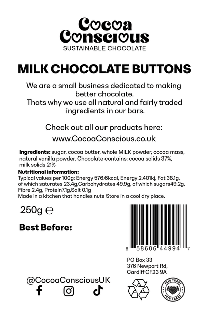 Milk chocolate buttons 250g